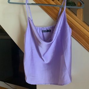 Nasty Gal Satin Cowlneck Cami